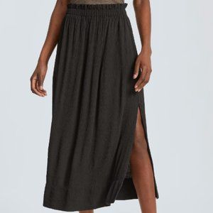 Everlane Naia Ripple Skirt in Black Small